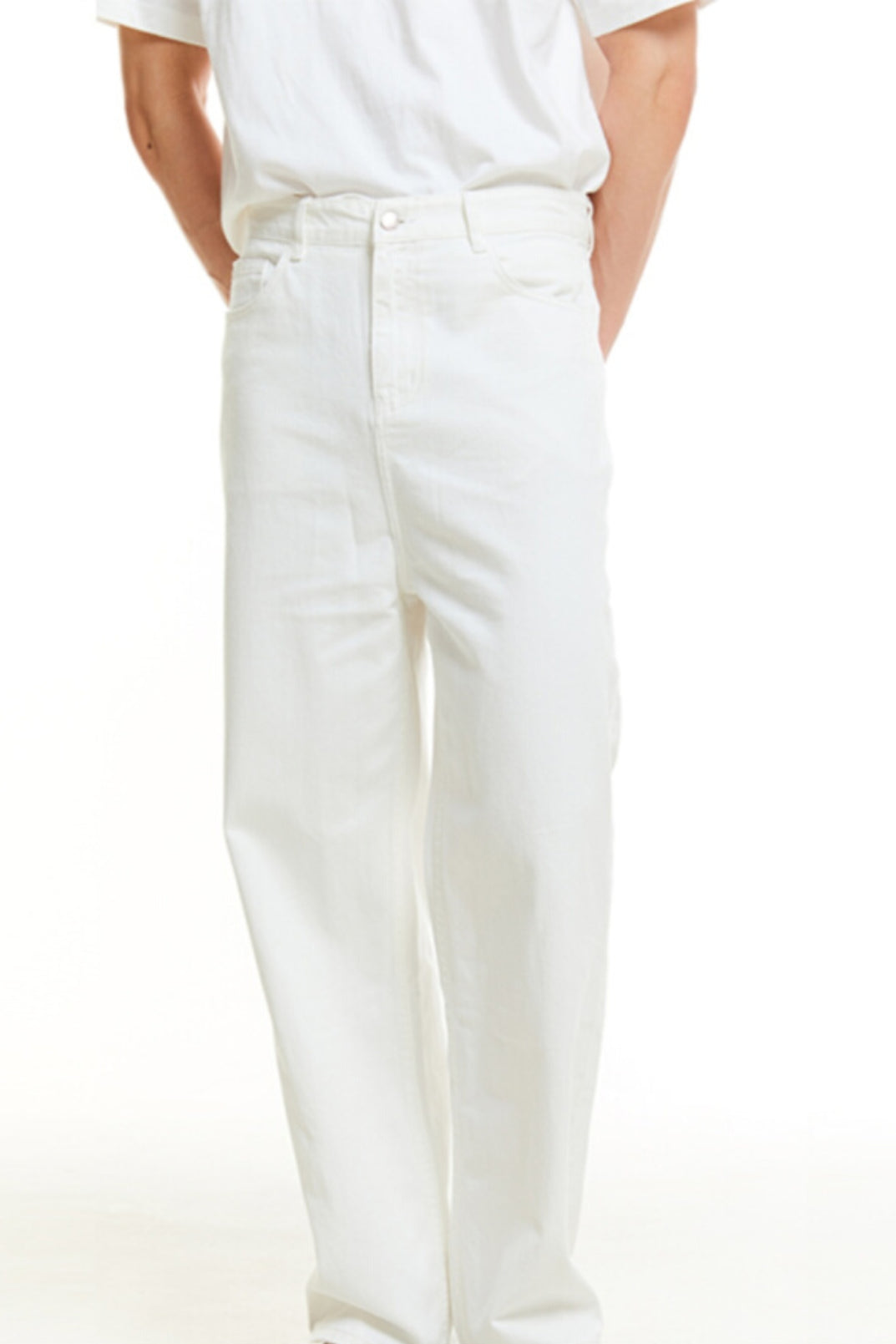 Timeless White Cotton Jeans