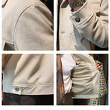 Mrcuban Collar Woolen Style Warm Light Familiar Jacket