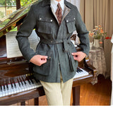 Style Safari British Petty Bourgeoisie Suede Warm Jacket