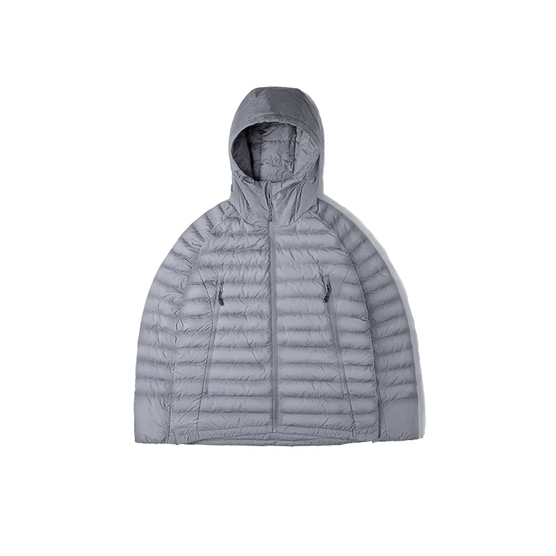 Lightweight Quilted Down Jacket with Hood for Men's Winter