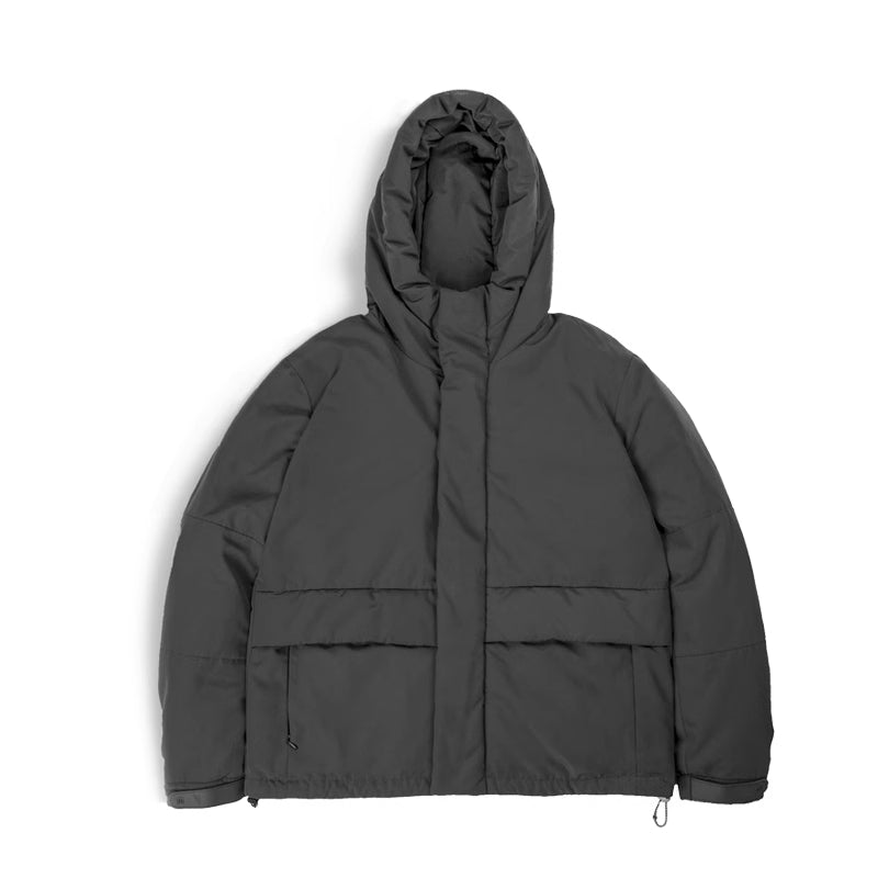 Men's Winter Jacket: Japanese Retro Duck Down Hooded Cotton Coat