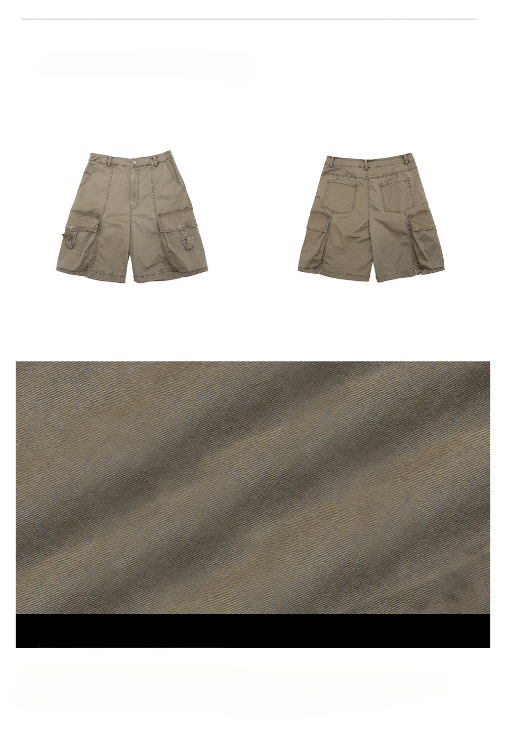 Washed D-Pocket Shorts