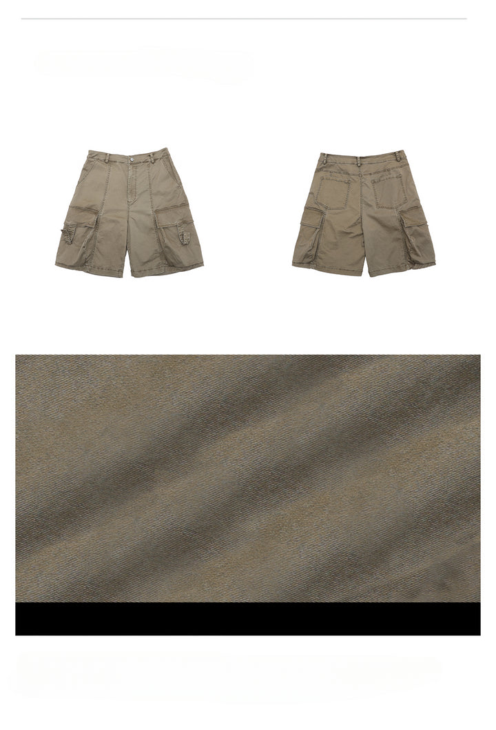 Washed D-Pocket Shorts