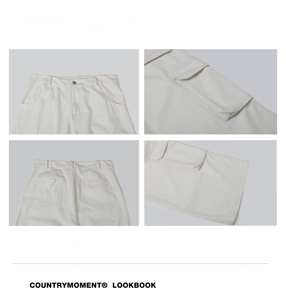 Wide-Leg Cargo Trousers