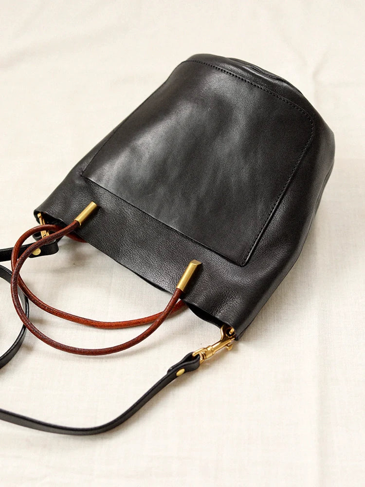 Soft Leather Bucket Bag