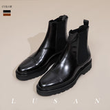 Retro High-Top Genuine Leather Chelsea Boots - Elevate Your Style with Handcrafted British Sophistication