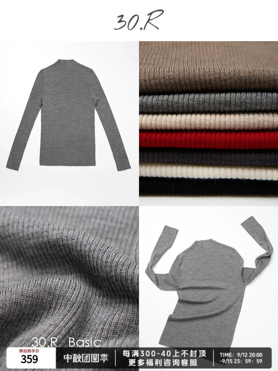 Wool Half Turtleneck Shirt