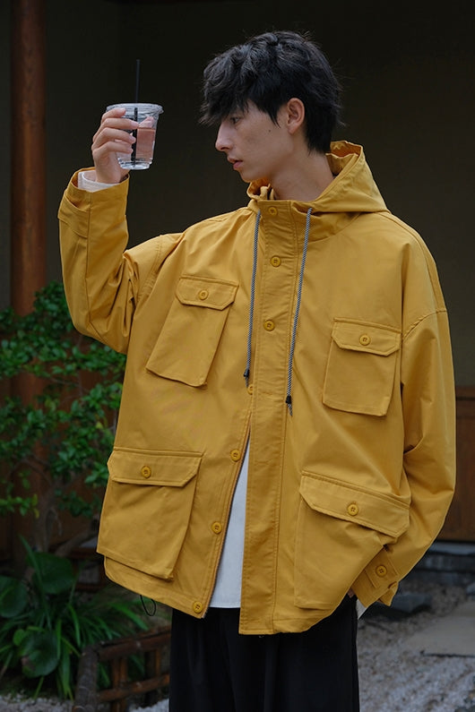 Hooded Multi-Pocket Jacket