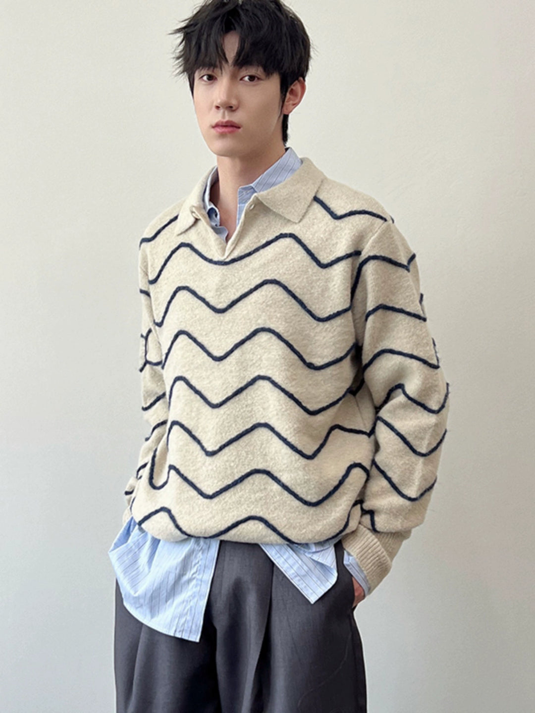 Lapel Polo Sweater