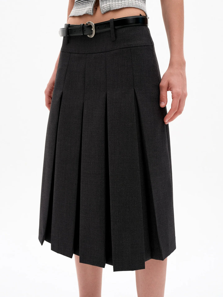 Reversible A-Line Wool Skirt