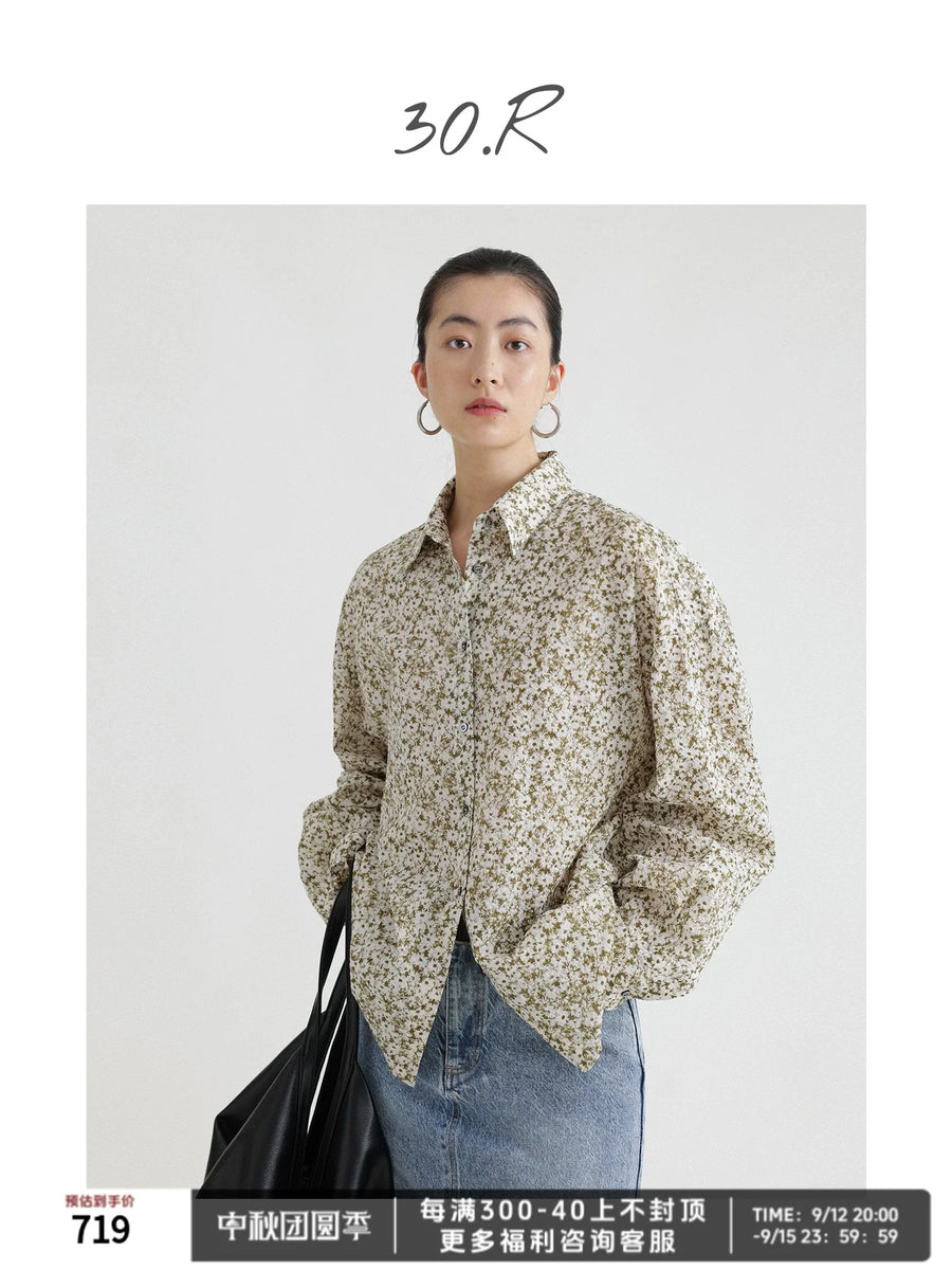 Cotton Daisy Print Shirt