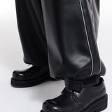 Men's Loose All-Match Leather Pants with 3M Reflective Strip