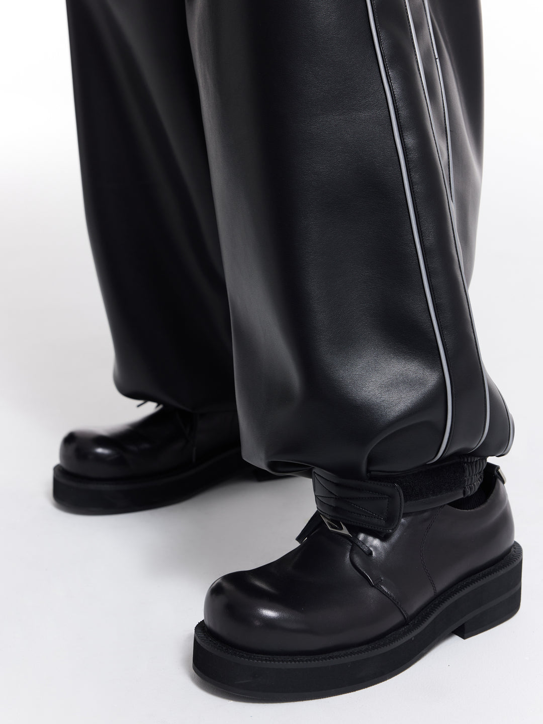 Reflective Leather Pants