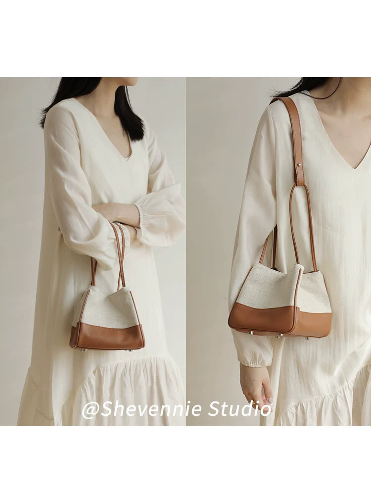 Canvas Leather Tote