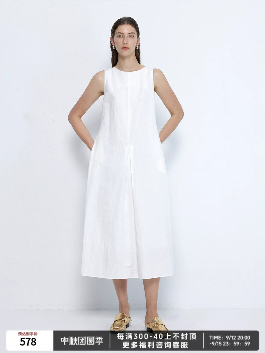 Cotton Hemp Midi Dress