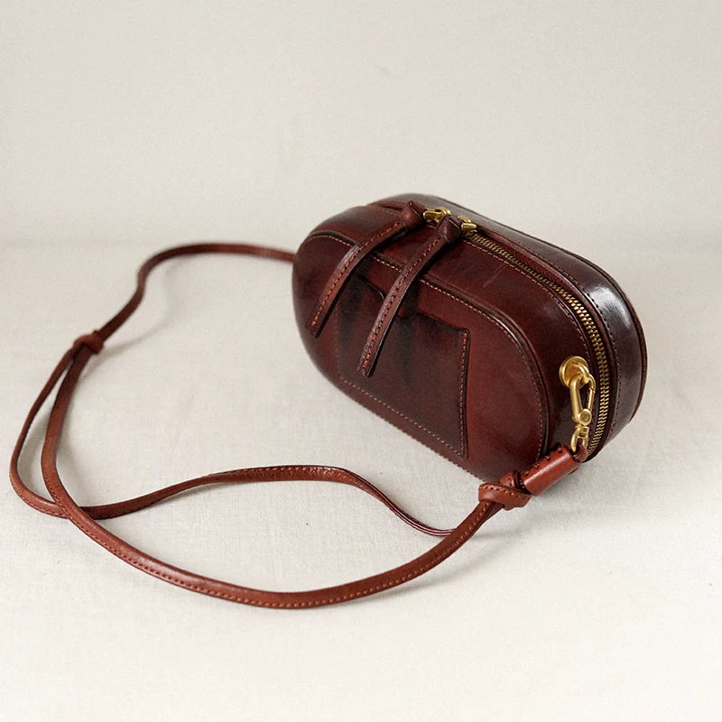 Rustic Suede Oval Bag