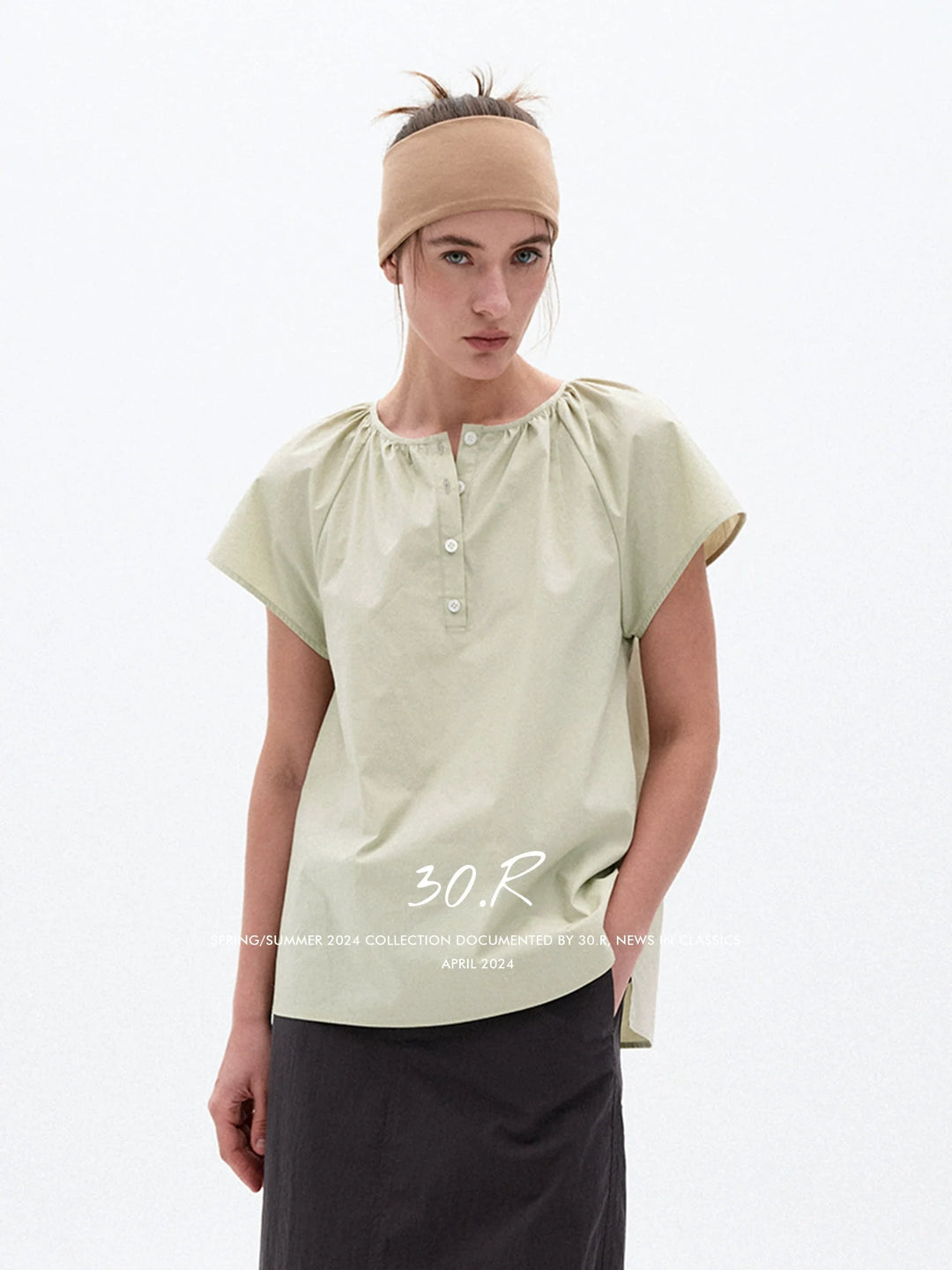 Pima Cotton Henley Top