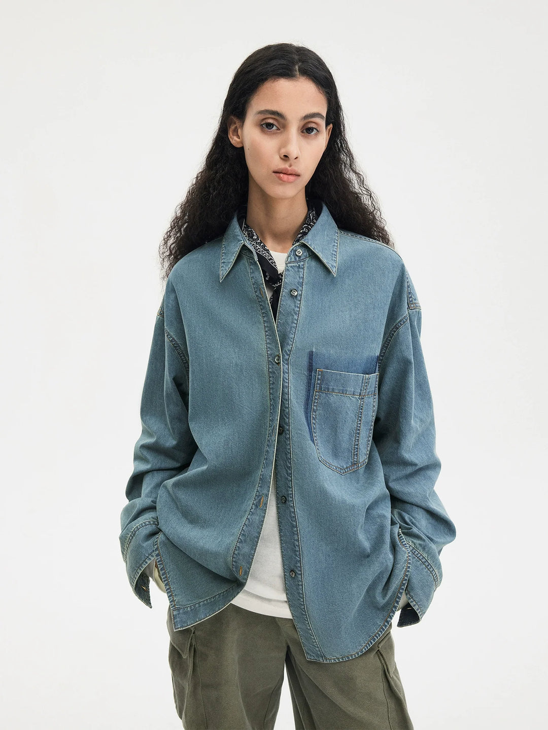 Retro Washed Denim Shirt