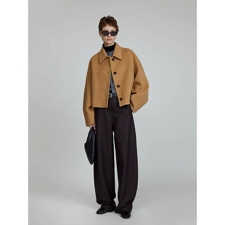 Wool Pleated Coat