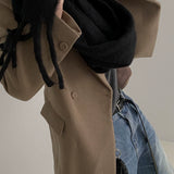 Misplaced Lapel Elegance - Korean High-End Woolen Casual Suit for Men