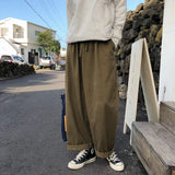 Japanese BF Loose Drawstring Pants for Men and Women