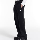 Men's Woolen Embroidered Casual Straight Trousers Simple Fashion All-match
