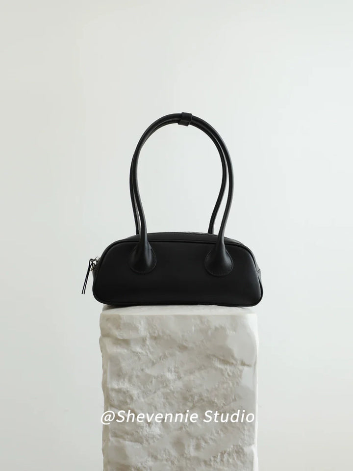 Shevennie Leather Baguette Bag