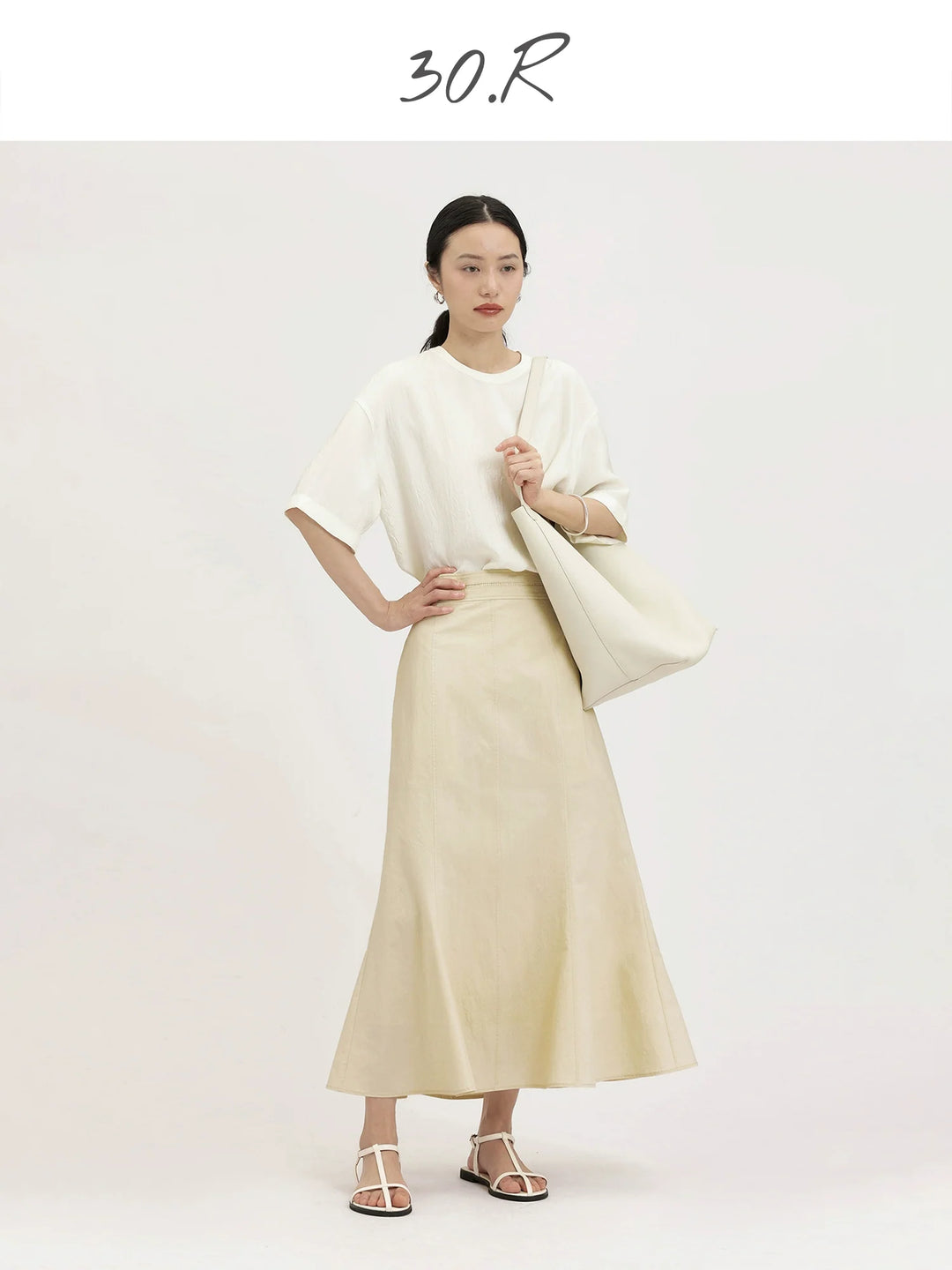 Natural Cotton Fishtail Skirt