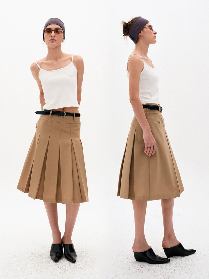 Reversible A-Line Wool Skirt