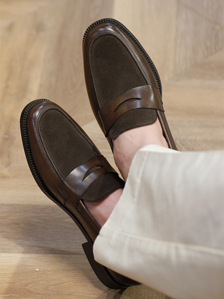 Yizhi Patchwork Loafers