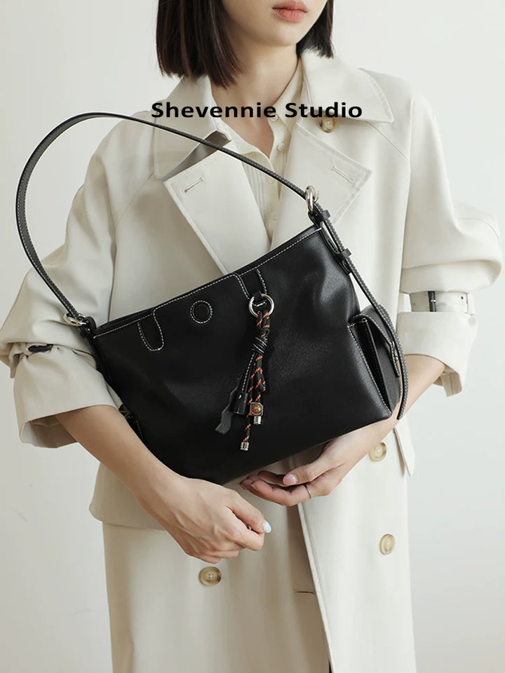 Leather Shoulder Tote