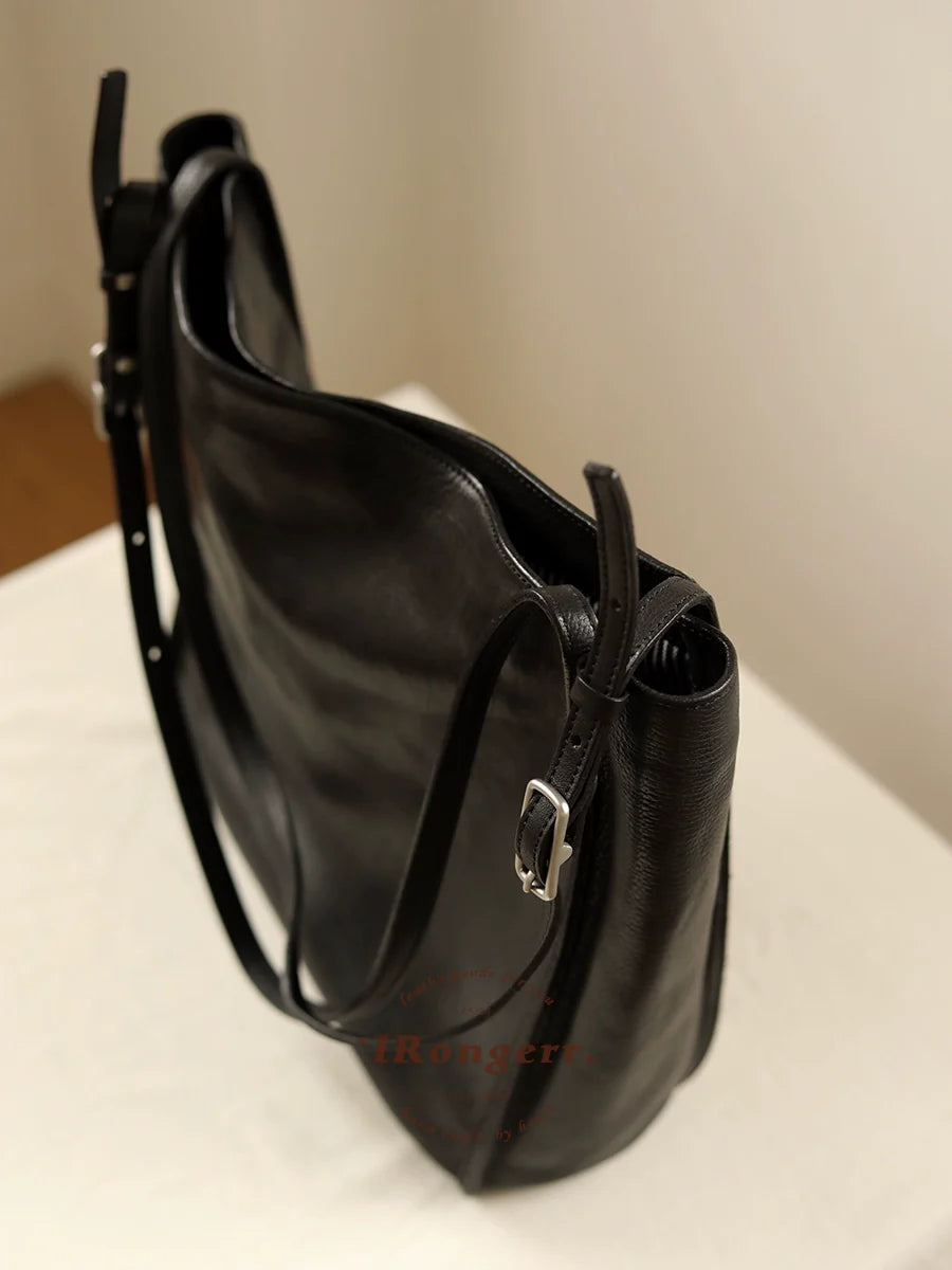 Obsidian Leather Tote