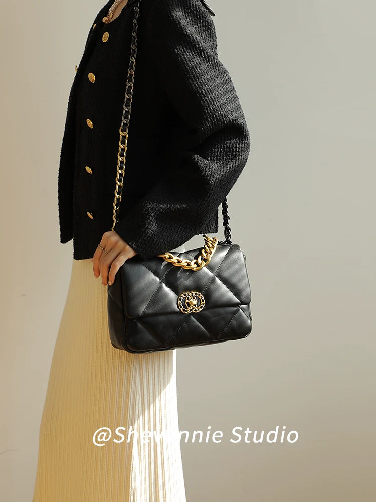 Shevennie Leather Chain Bag