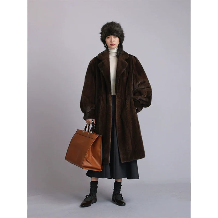 Golden Mink Fur Coat