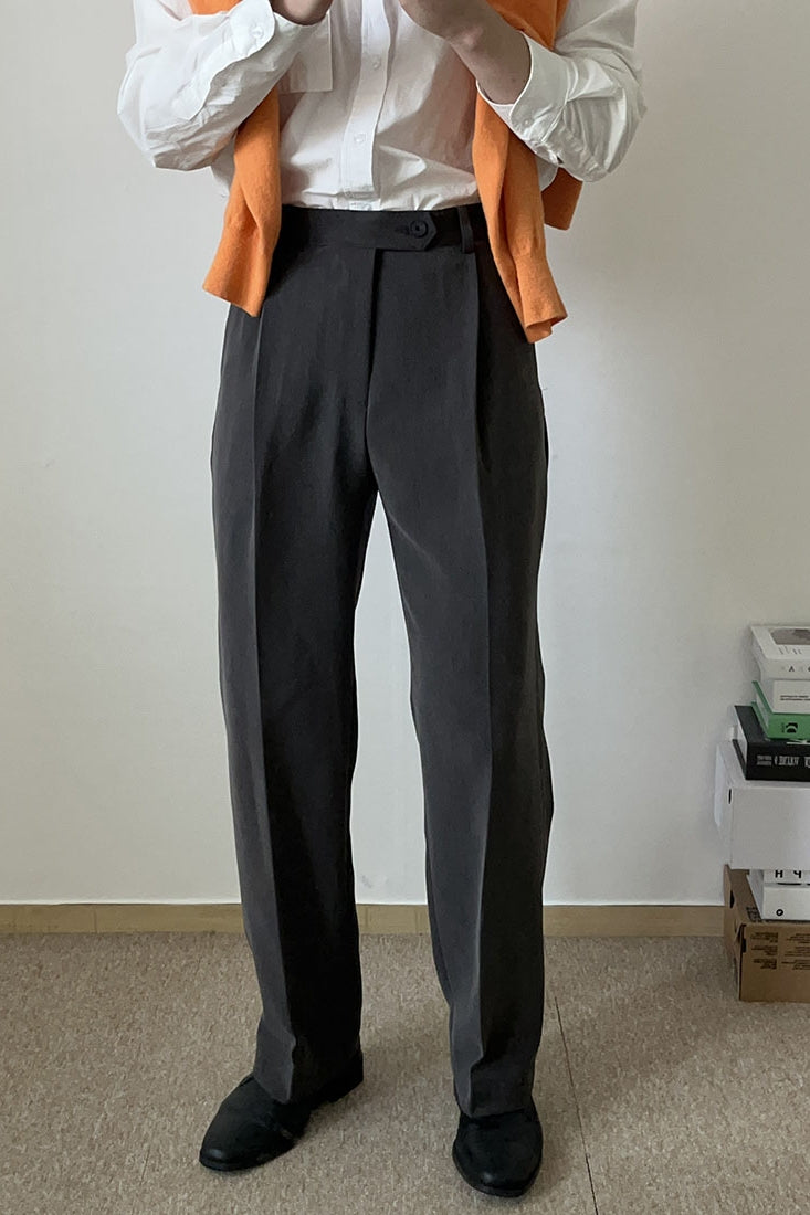 High-Waist Casual Trousers