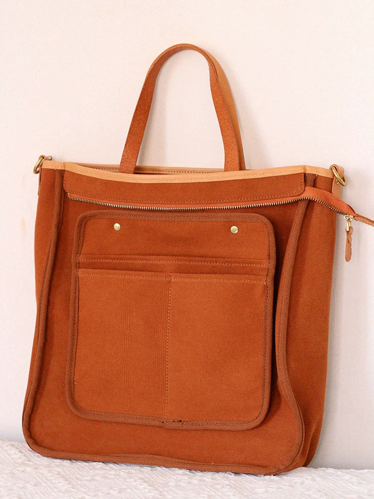 Canvas Leather Tote