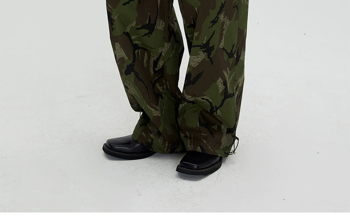 Camouflage Embroidered Casual Pants