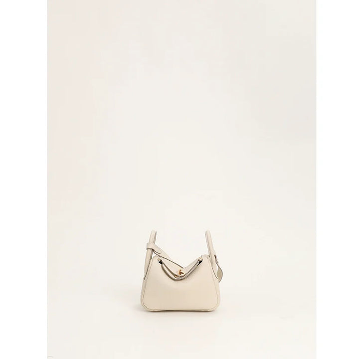 Litchi Grain Leather Shoulder Tote