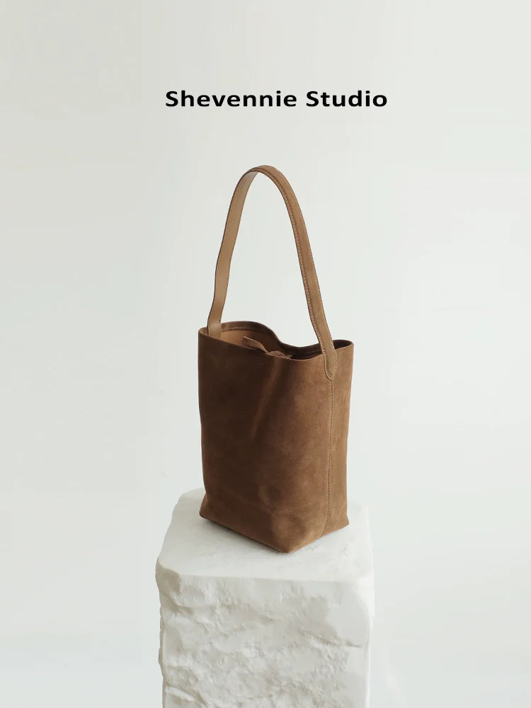 Suede Commuter Tote