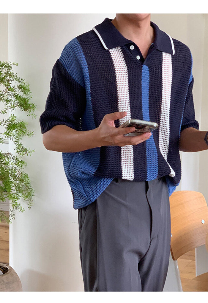 Striped Casual Polo