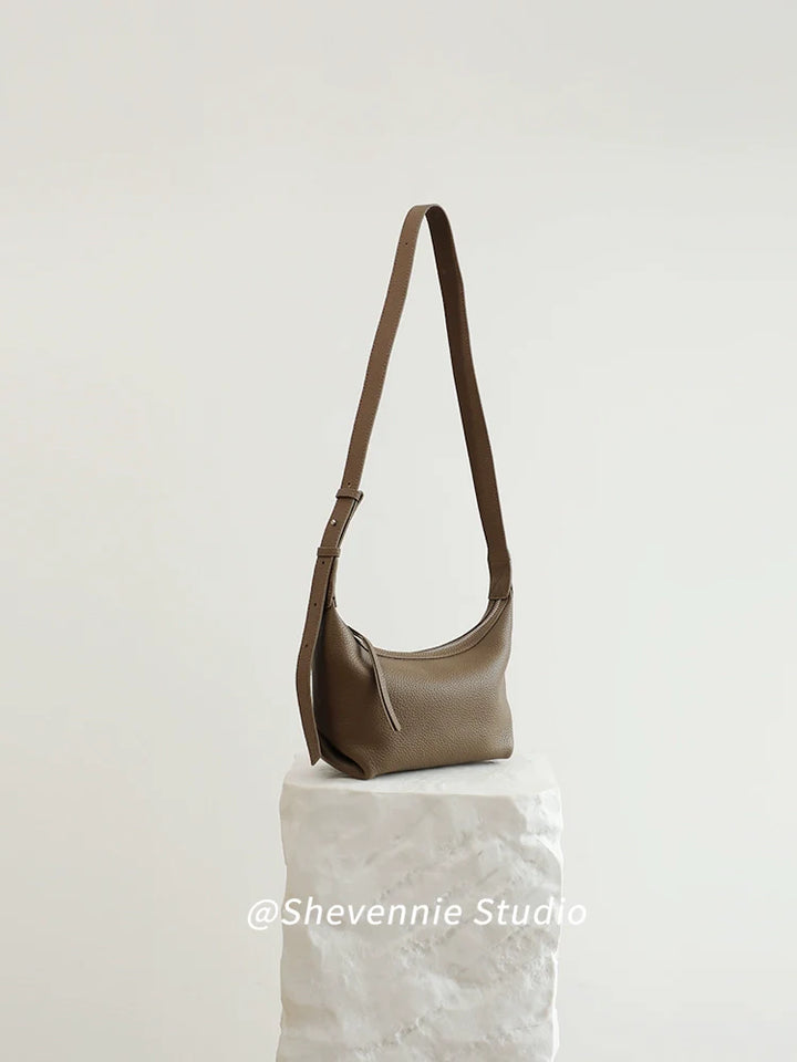 Leather Baguette Shoulder Bag