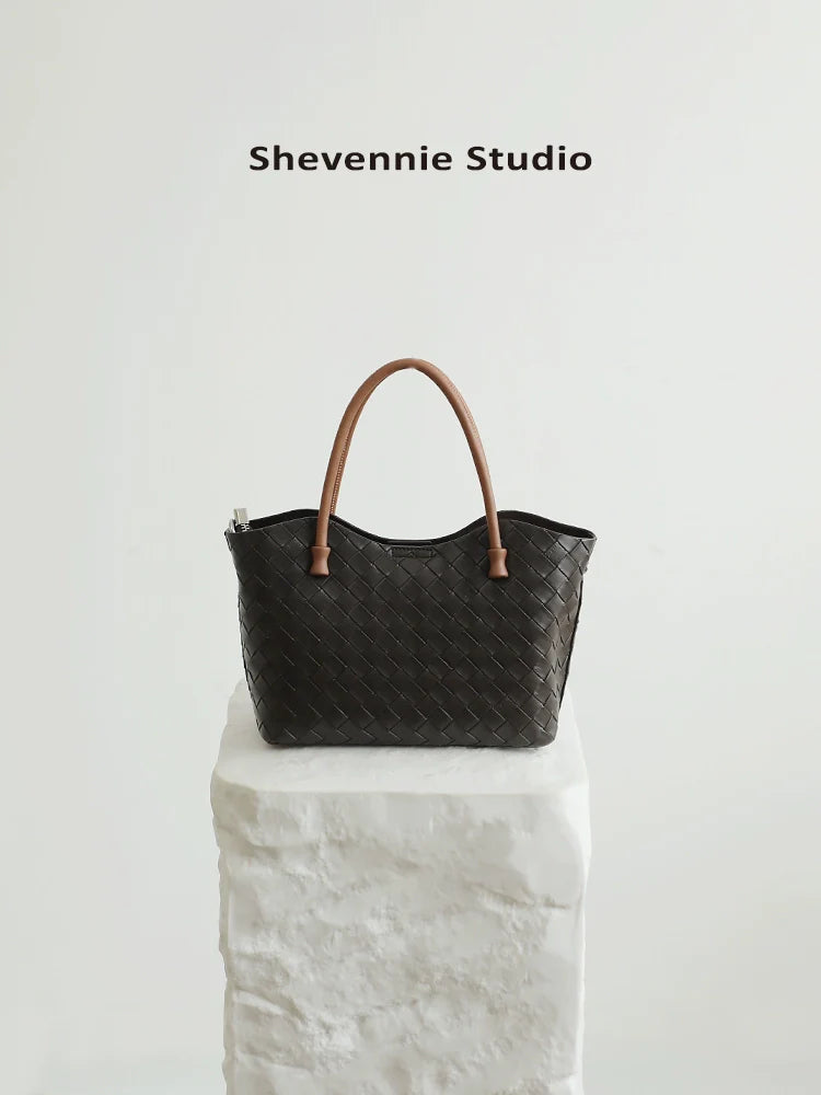 Sienna Woven Leather Tote