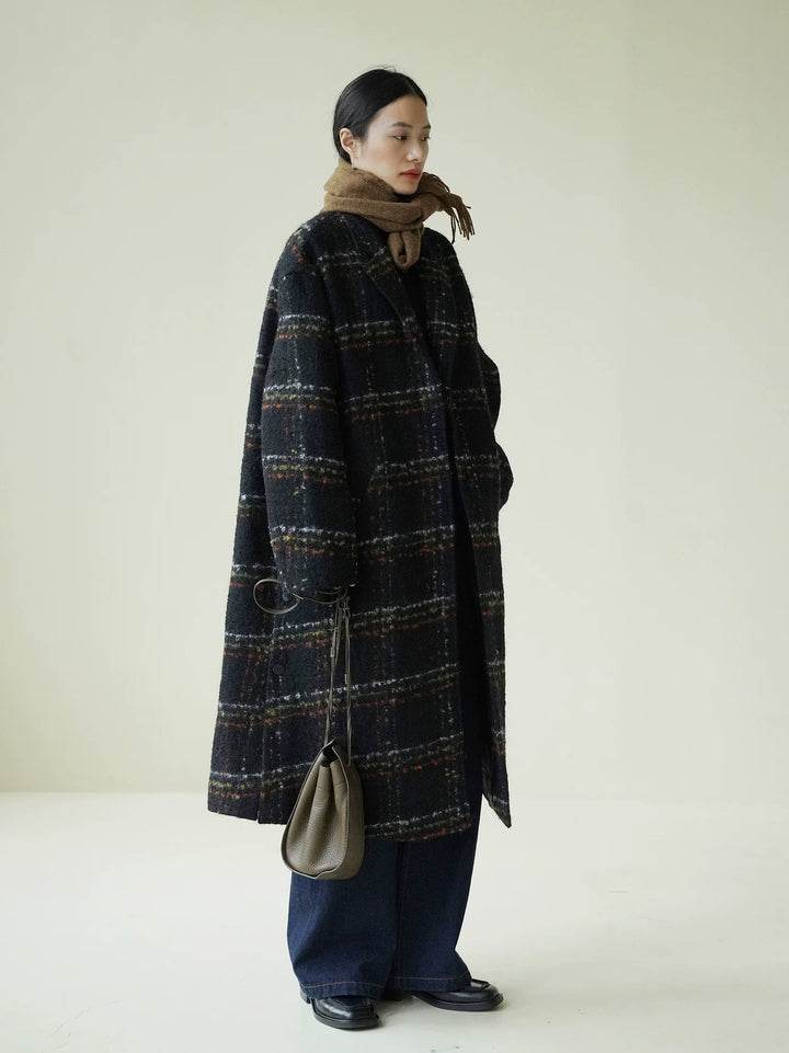 Mohair Check Coat