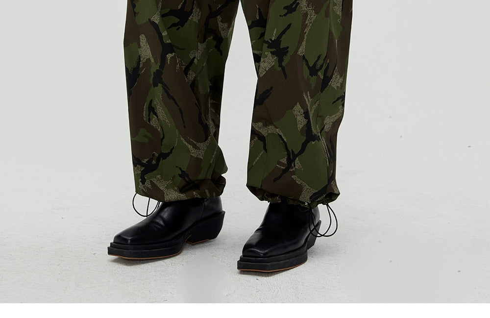 Camouflage Embroidered Casual Pants