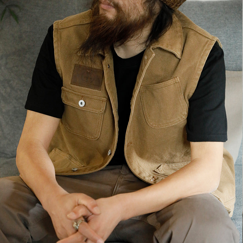 Multi-Pocket Canvas Vest