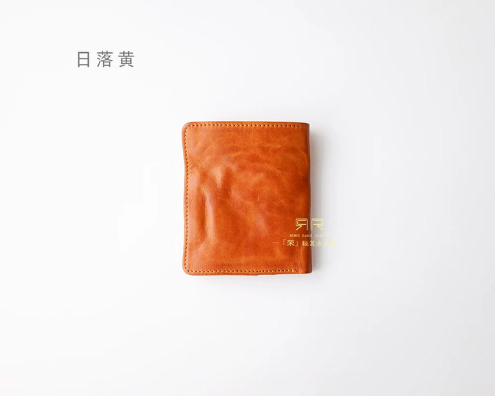 Wrinkle Leather Card Wallet