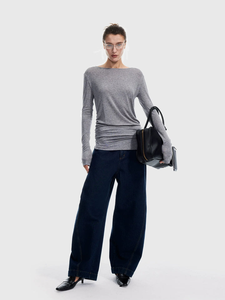 Lyocell Wool Asymmetrical Top