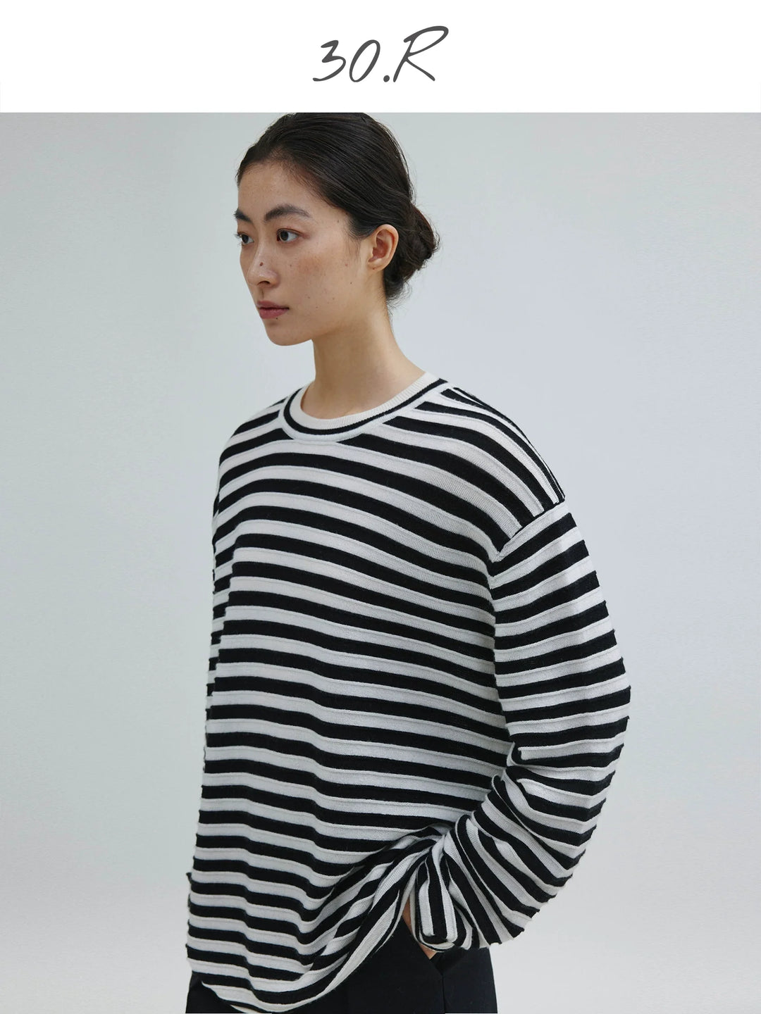 Wool Silk Striped Sweater