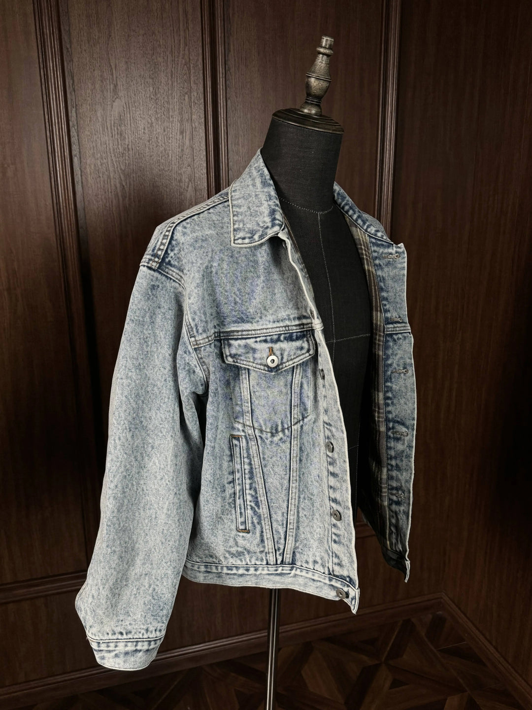 Snow-Washed Denim Jacket