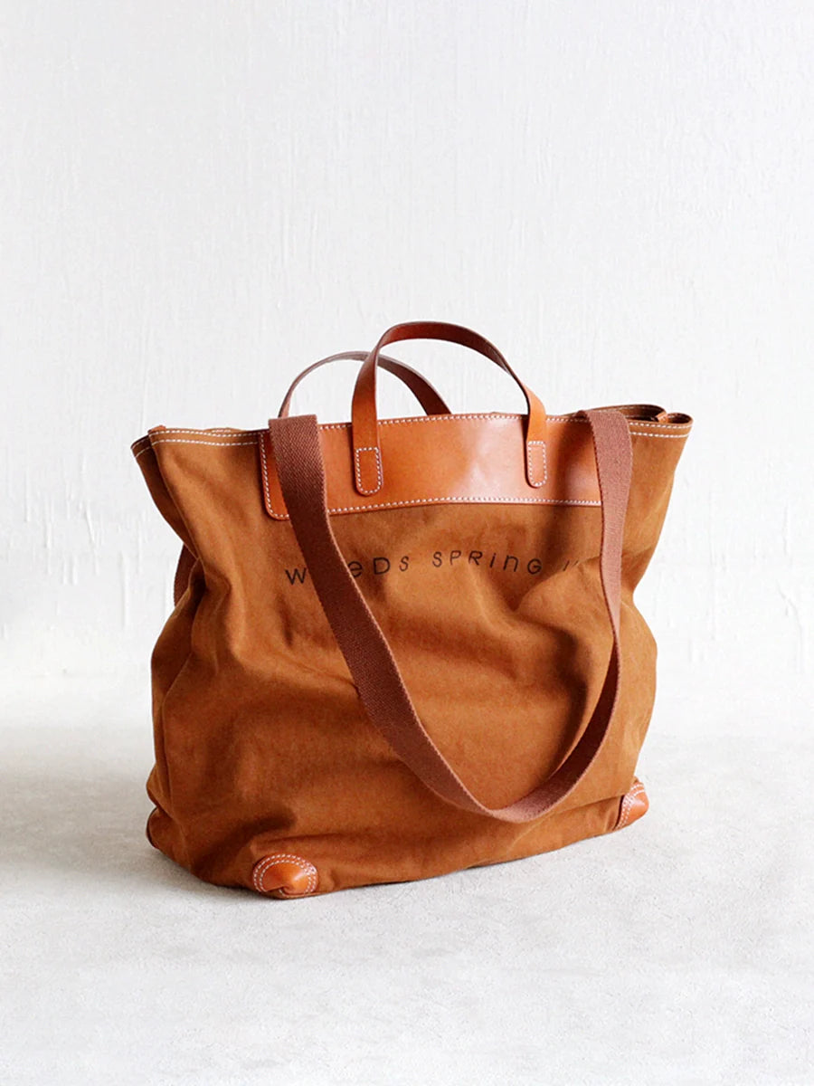 Canvas Leather Tote